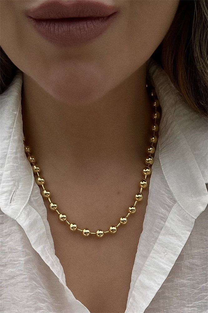 COLAR DOURADO ESFERAS LON GOLD MARINA DIAS-828593632