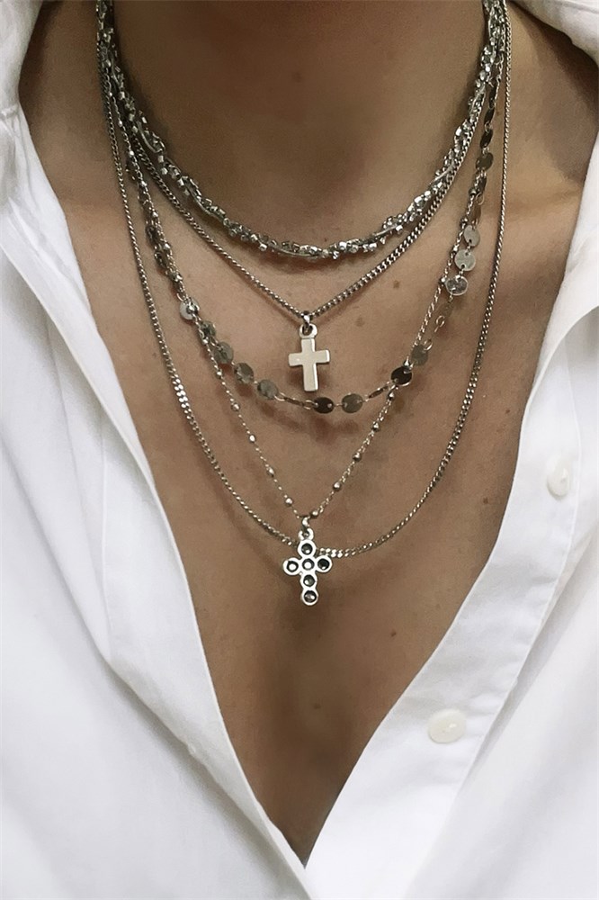 COLAR PRATEADO COMPOSIÇÃO LAINA MARIANA DIAS-593694060