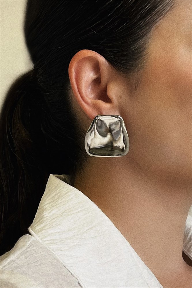 BRINCO PRATEADO TRAPÉZIO ELIN MARIANA DIAS-245711307