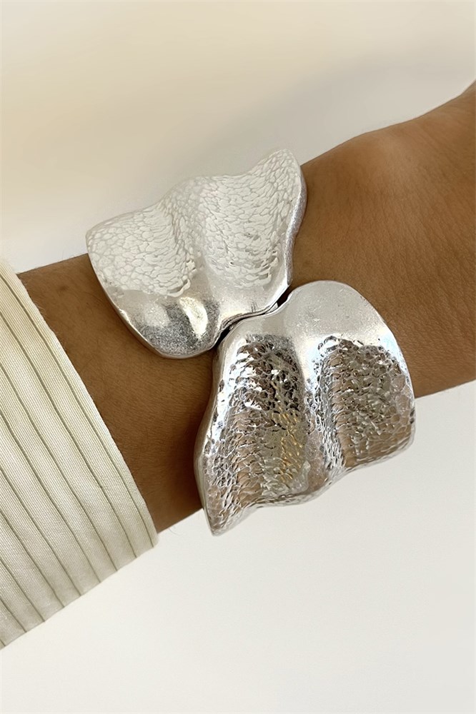 BRACELETE PRATEADO MAXI TEXTURA MERO MARIANA DIAS-413755754