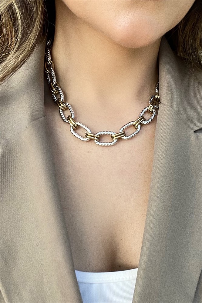 COLAR BICOLOR ELOS AURINE MIX MARIANA DIAS-123827933