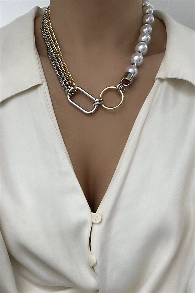 COLAR BICOLOR MIX+PÉROLAS COULD MARIANA DIAS-513711241