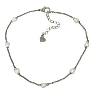 COLAR PRATEADO DAIKI DETALHES PÉROLAS MARIANA DIAS