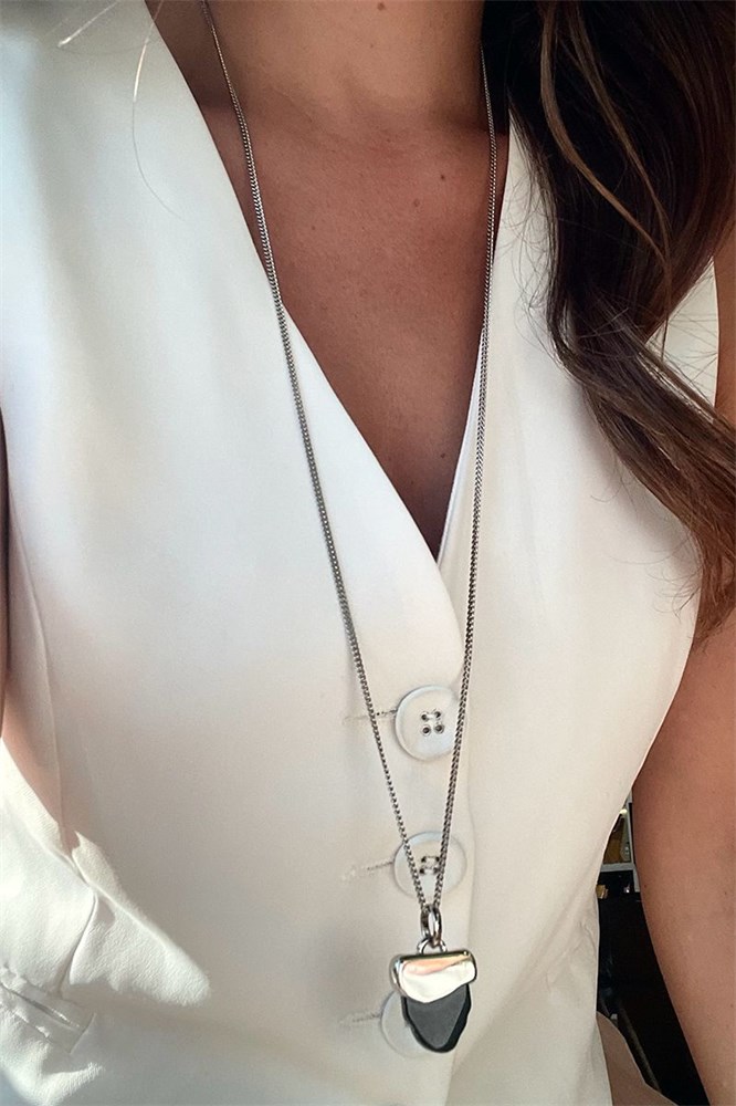 COLAR PRATEADO LONGO NOZ NERI MARIANA DIAS-540101303