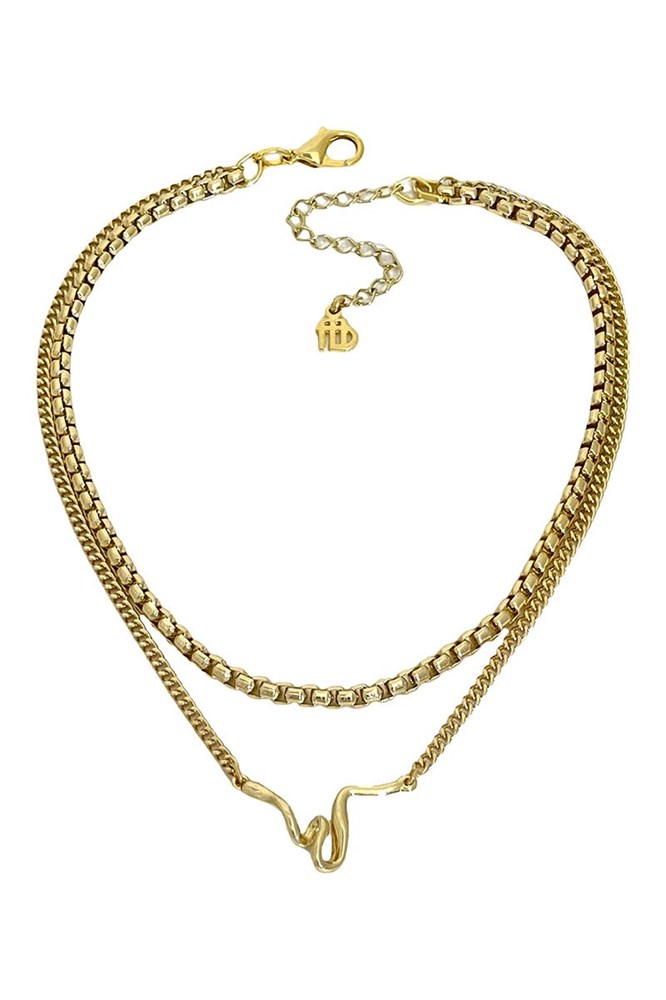 COLAR DOURADO DUPLO ORGANICO ENSE MARINA DIAS-736403117