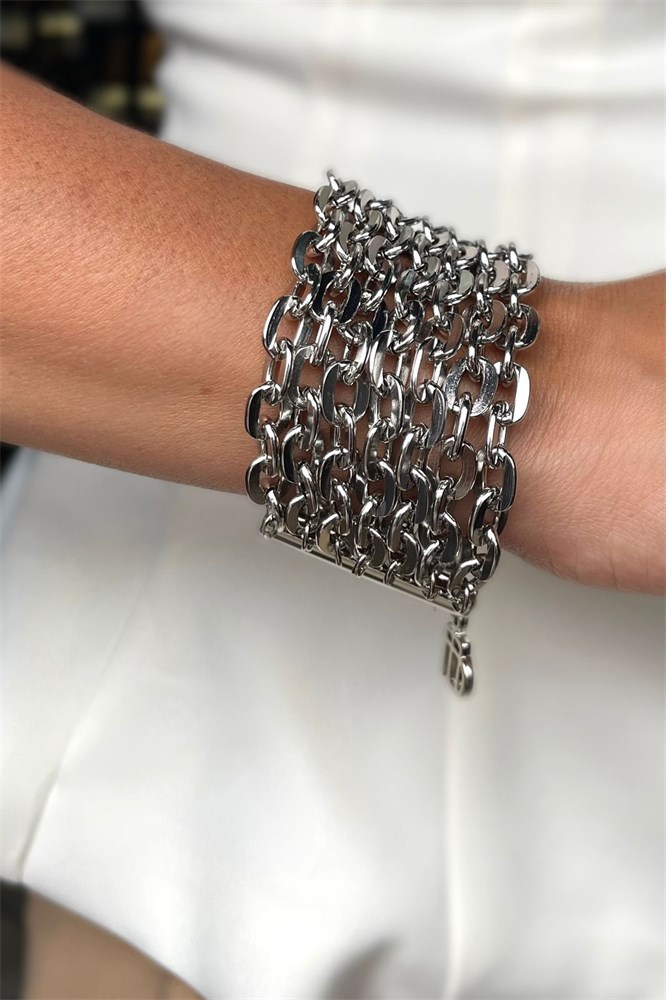 PULSEIRA PRATEADA COMPOSIÇÃO MAXI ZINCI M MARINA DIAS-1780096768