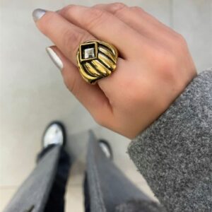 ANEL DOURADO VINTAGE LOSANGO ULLAN MARIANA DIAS