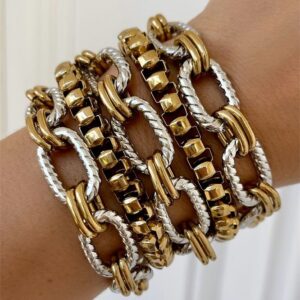 PULSEIRA BICOLOR VINTAGE MAXI ISIS MIX MARIANA DIAS