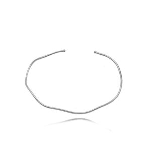 COLAR CHOKER RODIO LISO ONDULADO FINO
