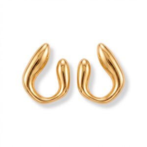 BRINCO DOURADO LISO FORMATO U