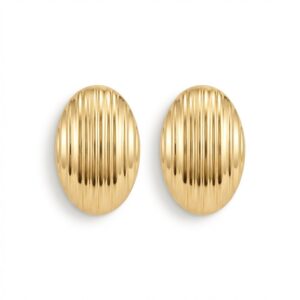 BRINCO DOURADO TEXTURIZADO OVAL