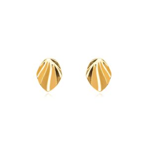 BRINCO DETALHADO LISO DOURADO