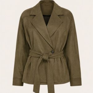 CASACO SUEDE VERONICA DE AMARRAR VERDE P