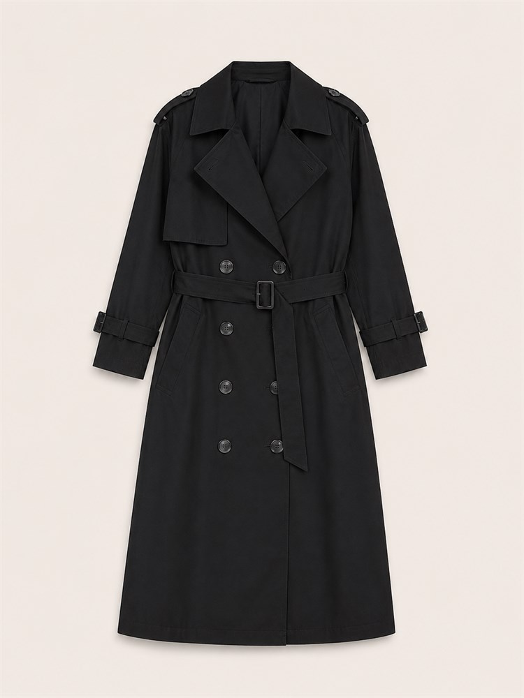 CASACO TRENCH COAT LONGO HELENA PRETO PP-1741008156