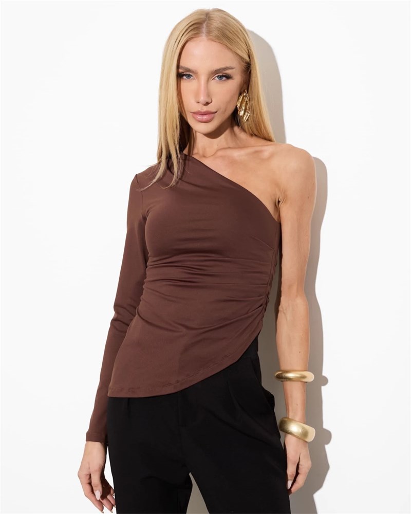 BLUSA AGATHA MARROM TAM PP-1149603995